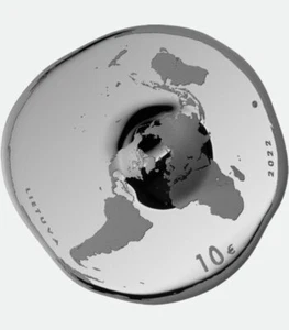 Lithuania Litauen 2022 10 Euro silver coin, No Planet B - Picture 1 of 4