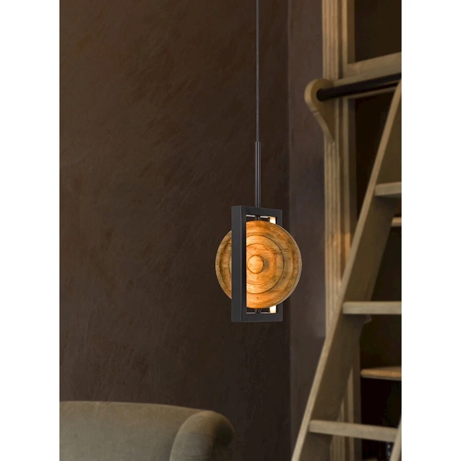 Cal Lighting Fano 80" Altura Madera y Metal Colgante Accesorio, Pino - FX-3753-16 Foto 1 de 1