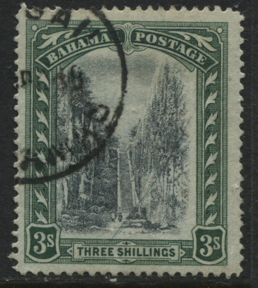 Bahamas 1917 3/ green & black used - Image 1 of 1
