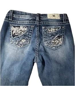 Miss Me Jeans Größe 30 Bootcut Embezle Y2K 00s Biker (30x28 Actual) - Bild 1 von 20