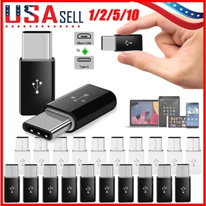 1-10 X Micro USB to USB 3.1 Type-C Data Adapter Converter For Samsung Google USA - Picture 1 of 23