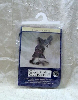 DIVA Denim Sun Dress For XS X-Small Dog (up to 8") Tops Pet Brand New Sealed - Image 1 of 4
