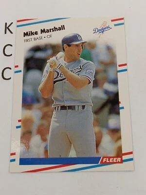 1988 Fleer MLB #522 Mike Marshall Los Angeles Dodgers - Image 1 of 2