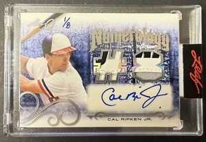 2021 Leaf Ultimate Q Numerology Cal Ripken Jr. Dual Tag Patch Auto Silver 1/8 - Picture 1 of 2