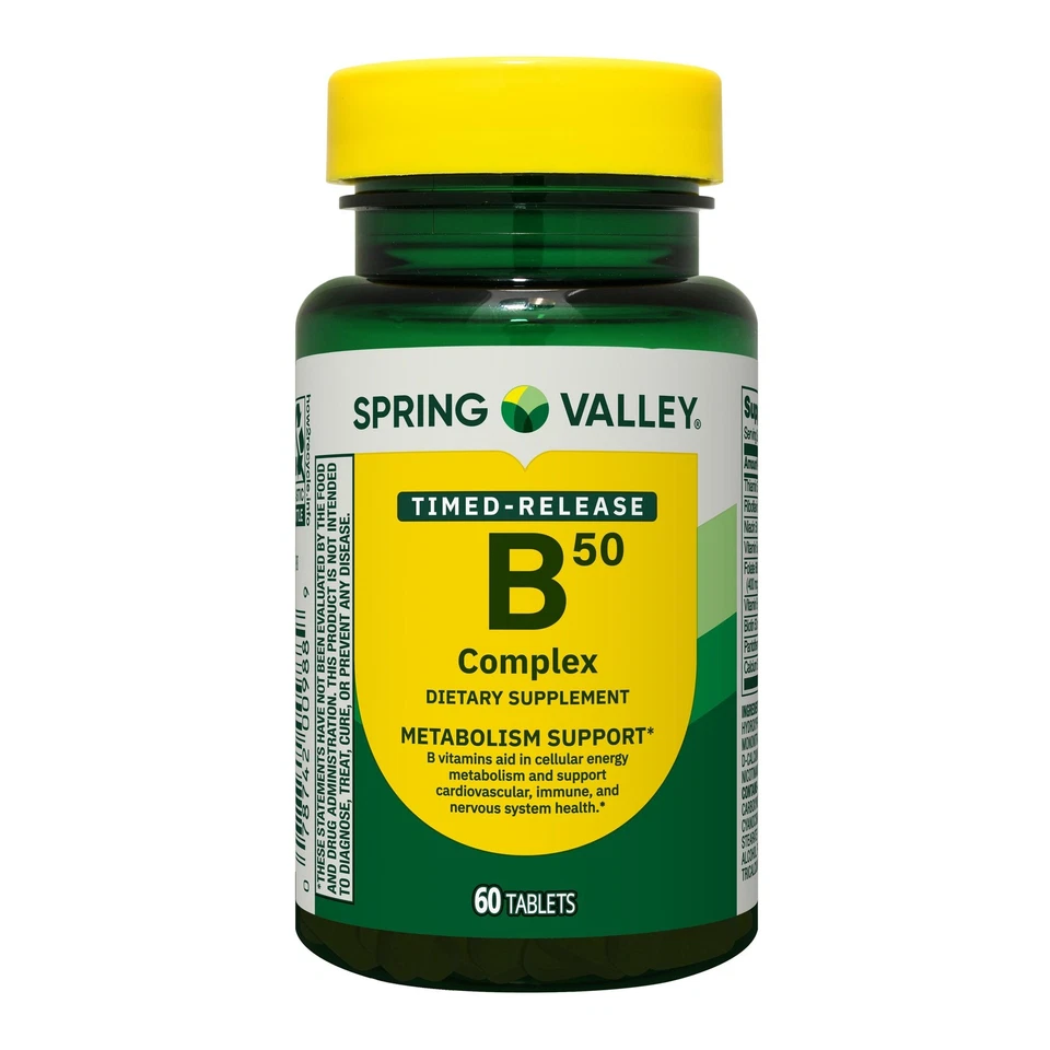 Spring Valley B-50 Complex Timed-Release Tablets Dietary Supplement, 60 Count - Image 1 of 4