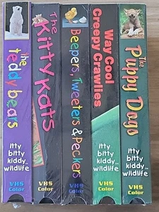 Set of 5 - Itty Bitty Kiddy Wildlife VHS 2002 Children's Educational. NEW SEALED - Picture 1 of 6