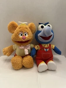 Vintage Disney Muppet Babies 14" Talking Laughing Fozzie Bear & 12” Gonzo Plush - Picture 1 of 9