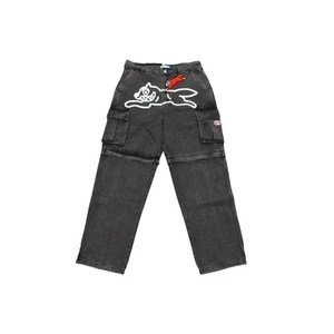 BBC Ice Cream Denim Cargo Pants Size L Black - Picture 1 of 9