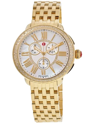 MICHELE SEREIN CHRONOGRAPH MWW21A000070 White DIAL GOLD BRACELET WOMENS WATCH - Image 1 of 4