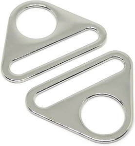 20 pcs Adjuster Triangle with bar Swivel Clip D dee Ring 25mm 1&quot;, Nickel  - Picture 1 of 4