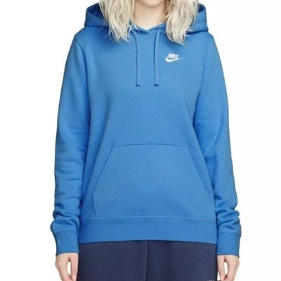 Nike Sportswear blue fleece pullover hoodie  - Image 1 of 4