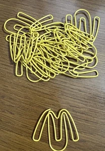 Yellow T-Shirt Paper Clips 19 pk - New - Picture 1 of 1