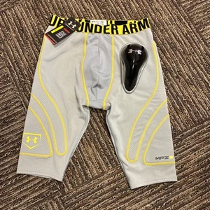 New Vintage Under Armour UA Men's Baseball Padded Sliding Compression Short Cup - Picture 1 of 2