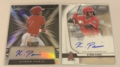 2 Kyren Paris Autos. Leaf Metal 1/15 &  Bowman Sterling. - Image 1 of 4