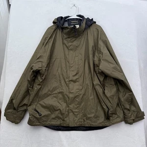 Orvis Jacket Mens 2XL Green Windbreaker Rain Waterproof Breathable Mesh Line - Picture 1 of 14