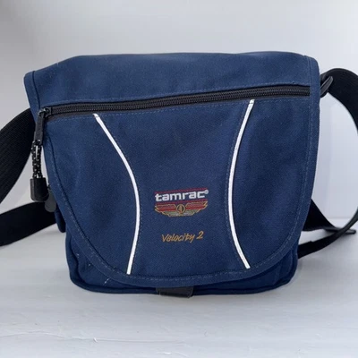 Tamrac Model 5210 Blue Camera Bag Carrying Case Shoulder Body Strap VTG - Image 1 of 4