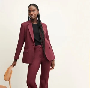 M.M. Lafleur The Yiyan Blazer Wool Blend Twill Size 14 Jacket Office Business - Picture 1 of 12