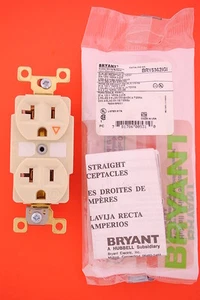Bryant 5362IGI 20A 125V Isolated Ground Duplex Receptacle Ivory - Picture 1 of 7