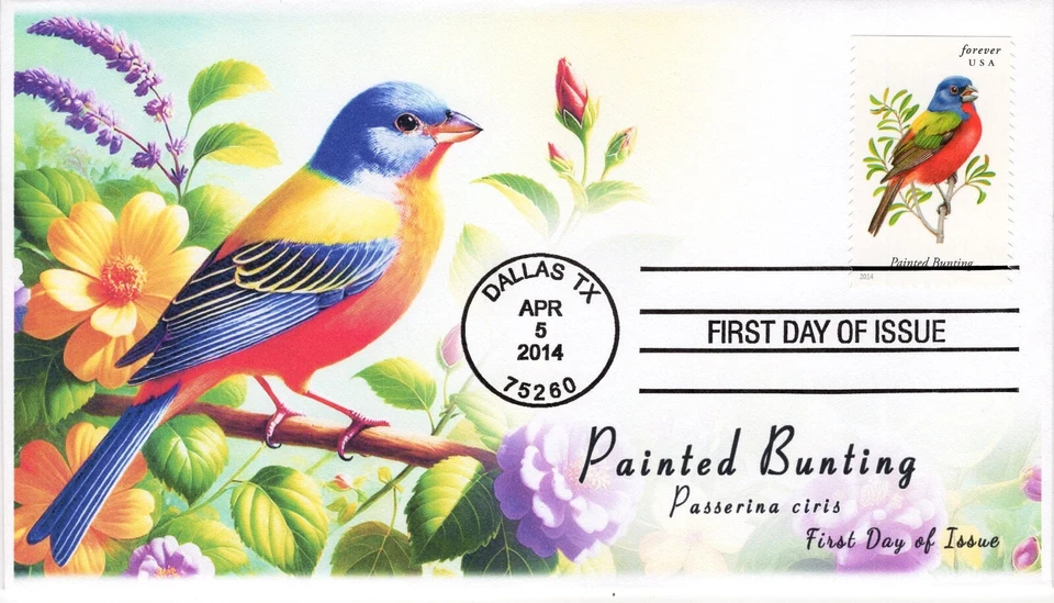 AO-4885-2, 2014, Songbirds, First Day Cover, Add-on Cachet, Standard Postmark, P - Image 1 of 1