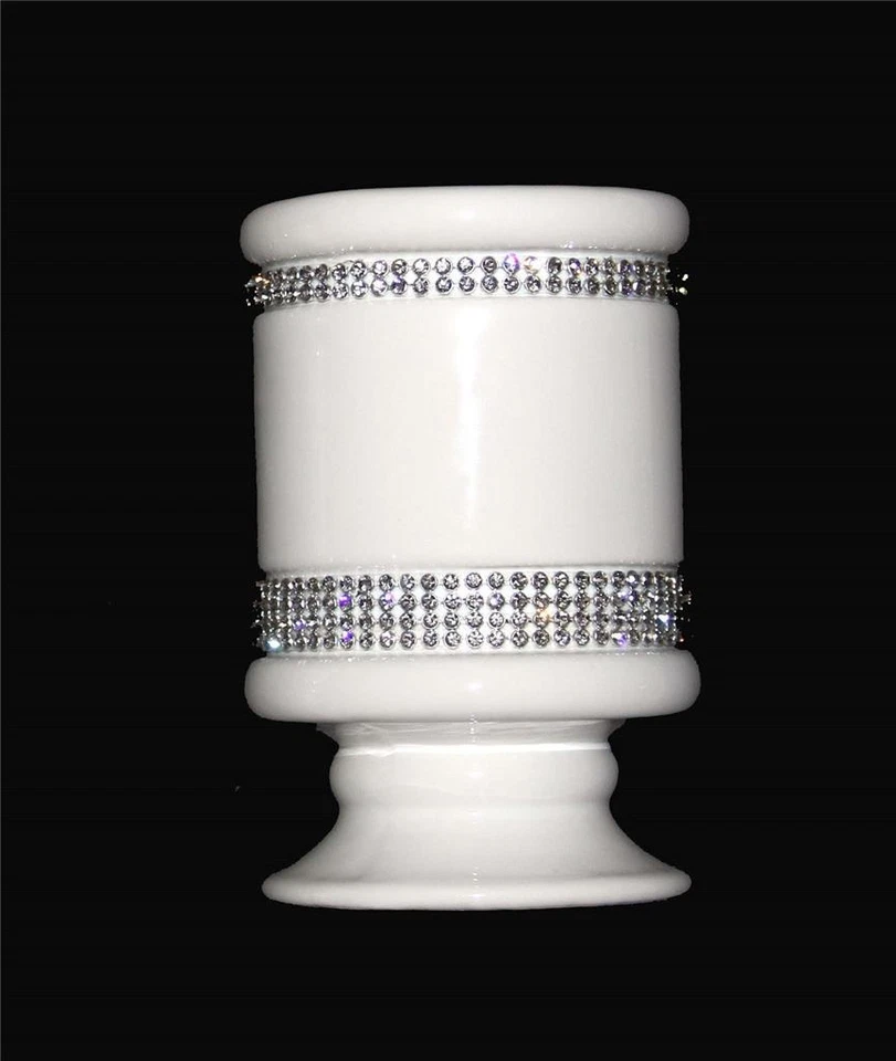 Bella Lux белые керамические стразы (6 рядов - 100s) пьедестал барабан новый трудно найти - Изображение 1 из 1