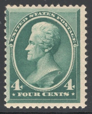 1883 US SC 211 4c Jackson in Blue Green - MOG LH - Printed by ABN, Fine & Fresh - Image 1 of 3