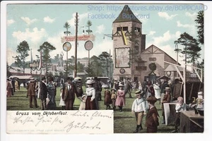 MÜNCHEN , GRUSS VOM OKTOBERFEST , FESTWIESE ca1900  Q - Picture 1 of 2