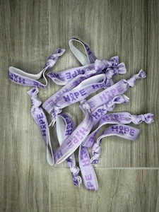 14 pcs Epilepsy Awareness Hair Ties Ribbon Elastics Purple - Picture 1 of 1
