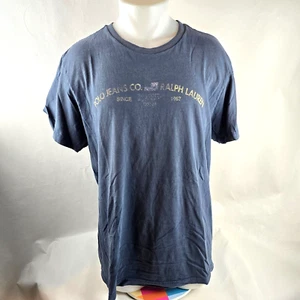 Polo Jeans Company T Shirt Mens XL Blue Ralph Lauren Crew Neck Vintage Thrashed - Picture 1 of 11