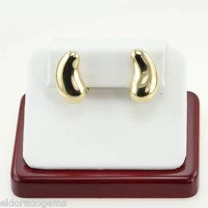TIFFANY & CO. ELSA PERETTI LARGE TEARDROP CLIP EARRINGS 18K YELLOW GOLD - Picture 1 of 5