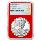 2024-W Proof $1 American Silver Eagle NGC PF70UC ER West Point Star Label Red...