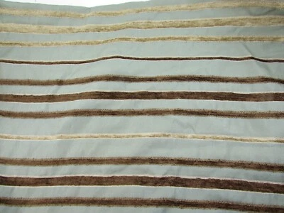 Smoky Green Chenille Striped Home Decor Fabric 52380 - Image 1 of 4