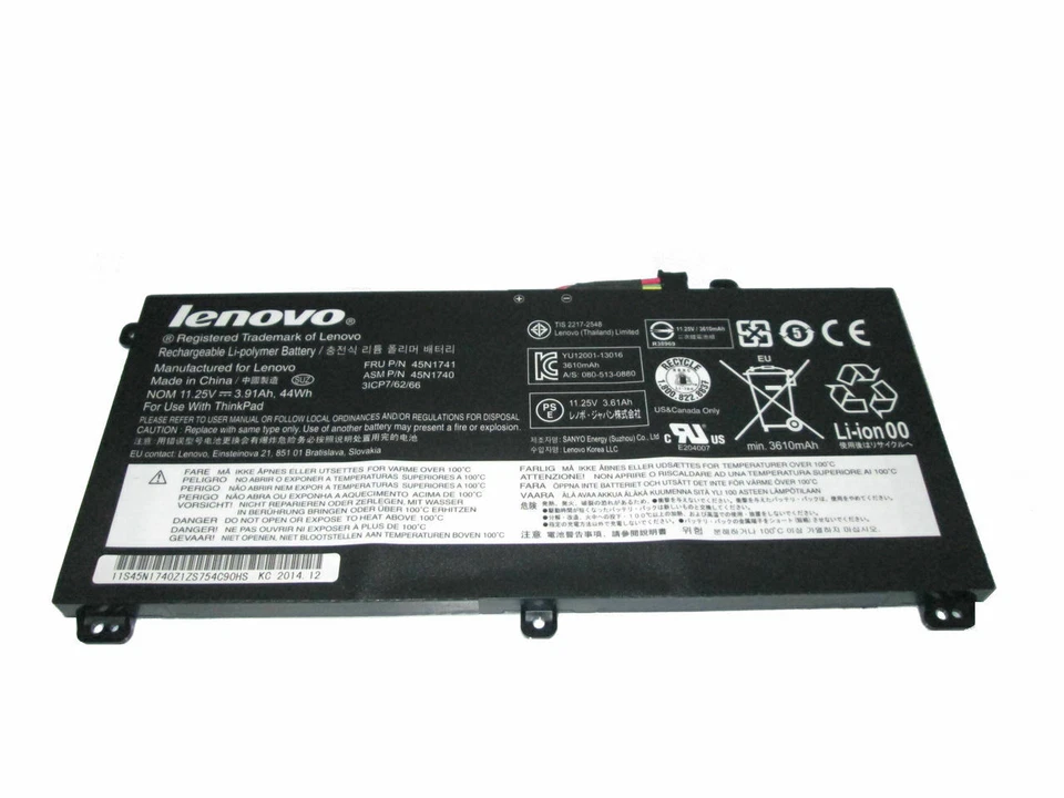 New Genuine Lenovo W550S 44WH Internal Battery 45N1743 - Image 1 of 1