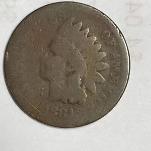 Moneda de centavo cabeza india 1881 muy bonita 226 - Imagen 1 de 1