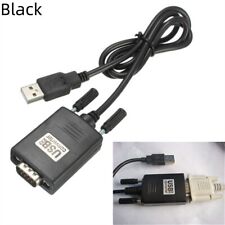 1 Set New Black USB 2.0 Male to RS232 Serial DB9 9 Pin Adapter Cable PC