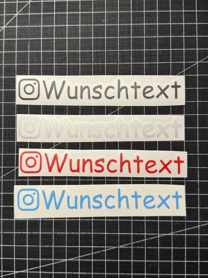 BEEEECREATION.DE 3x Aufkleber / Sticker - Instagram Wunschtext - Grösse S - Comic Sans