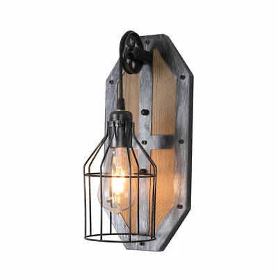 Vintage Antique Rustic Lantern Lamp Retro Wall Sconce Outdoor Light Fixture - Image 1 of 4