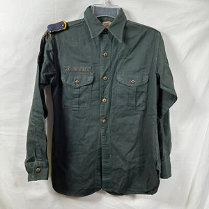Vtg Boy Scouts of America w/ Patches Green Long Sleeve Reed City Michigan B.S.A. - Picture 1 of 10