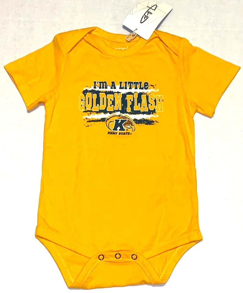 Kent State University I'm A Little Golden Flash Baby Bodysuit New NWT 6 - 12 Mth - Image 1 of 1