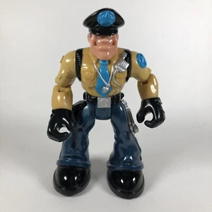 Fisher Price Mattel Rescue Heroes Figure Police Officer Cop Whistle 6” 2001 - Picture 1 of 9