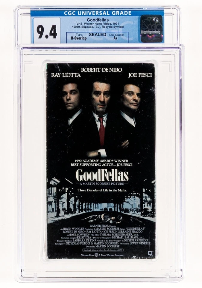 1990 Goodfellas VHS Video 1991 Print Scorsese Graded CGC 9.4 Sealed A+ Graded - Image 1 of 4