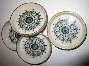 Lot of 4 Royal Worcester "Medallion" Coasters Porcelain Great Condition - Picture 1 of 2