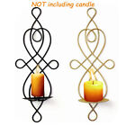 1/2x Iron Wall Hanging Candle Holder 2 Colour Swirling Sconce Vintage Home Decor