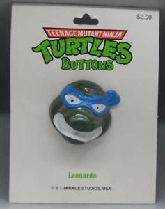 DE COLECCIÓN TORTUGAS NINJA MUTANTES ADOLESCENTES Leonardo BOTÓN JUMBO artesanía COSTURA TMNT!¡! - Imagen 1 de 7
