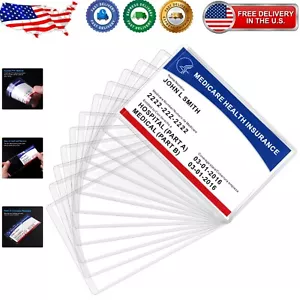 High Clarity 12 Pack Card Sleeves - 12 Mil Clear PVC Protectors for ID & Credit - Picture 1 of 10