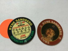 Baseball Score 1992 Slurpee 7-11 Superstar Action Coin Disc RYNE SANDBERG