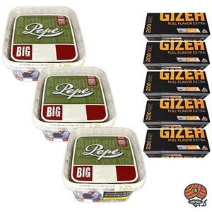 Pepe Rich Green Volumentabak BIG BOX 3x 170g, Gizeh Full Flavor Extra Hülsen - Bild 1 von 3