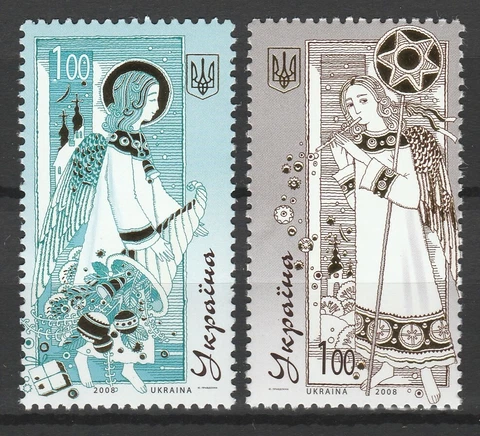 Ukraine 2008 Angels 2 MNH stamps Cover