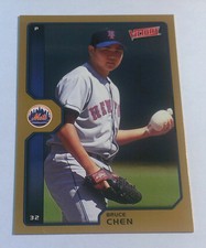 2002 Upper Deck Victory Gold Bruce Chen Baseball card #413 New York Mets !