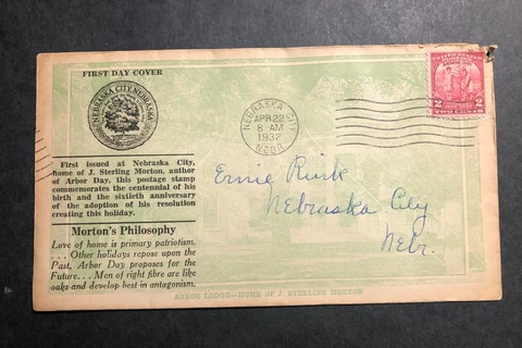 ARBOR DAY Scott #717 US FIRST DAY COVER 1932,  FIRST DOUGLAS CACHET FDC Cover