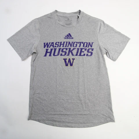 Washington Huskies adidas Climalite Short Sleeve Shirt Men's Gray New Cover